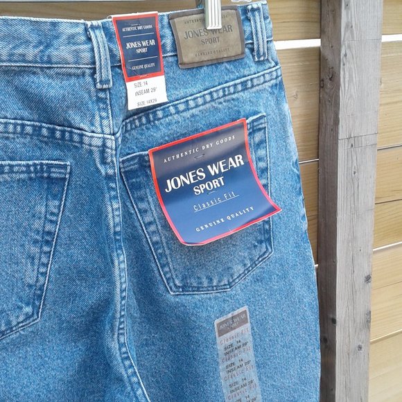 Vintage 90's NWT Jones Wear Sport High Rise Curvy Light Wash Denim - Picture 8 of 8